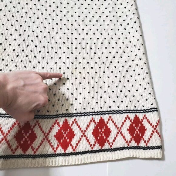 Vintage Hand Knit Maxi Skirt Size S Folk Pattern Stretch Waist Womens - Picture 10 of 11